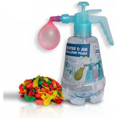 alldoro 60200 Bomba para Bombas de Agua o Globos para niños a Partir de 8 años, con depósito de 1,5 l, Ayuda para Nudos y 250 Globos alldoro 60200 Bomba para Bombas de Agua o Globos para niños a Partir de 8 años, con depósito de 1,5 l, Ayuda para Nudos y 250 Globos