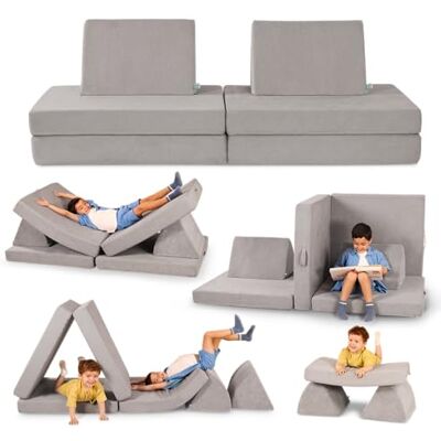 B. toys WonderFort, Fuerte de Espuma Modular con Fundas Lavables Set de 5 piezas con base doble plegable, 2 cuadrados y 2 cuñas; asas y fundas extraíbles lavables a máquina; 12 meses y + B. toys WonderFort, Fuerte de Espuma Modular con Fundas Lavables Set de 5 piezas con base doble plegable, 2 cuadrados y 2 cuñas; asas y fundas extraíbles lavables a máquina; 12 meses y +
