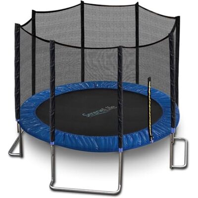 SereneLife Trampolin Exterior, Cama Elastica Infantil, con Red de Seguridad, Estable, Revestimiento Antioxidante SereneLife Trampolin Exterior, Cama Elastica Infantil, con Red de Seguridad, Estable, Revestimiento Antioxidante