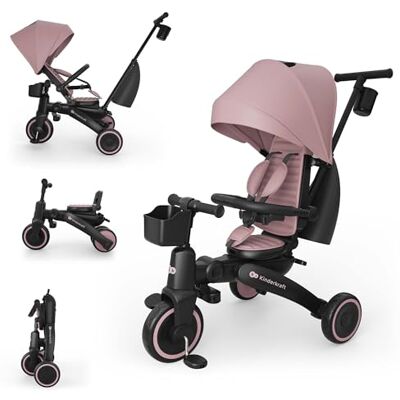 Kinderkraft Jazz 3 Triciclo, Asiento Giratorio 360°, posición semirreclinada, Plegable, Capota UPF 50+, Manillar para Padres, función de Bicicleta de Equilibrio, Rosa Kinderkraft Jazz 3 Triciclo, Asiento Giratorio 360°, posición semirreclinada, Plegable, Capota UPF 50+, Manillar para Padres, función de Bicicleta de Equilibrio, Rosa
