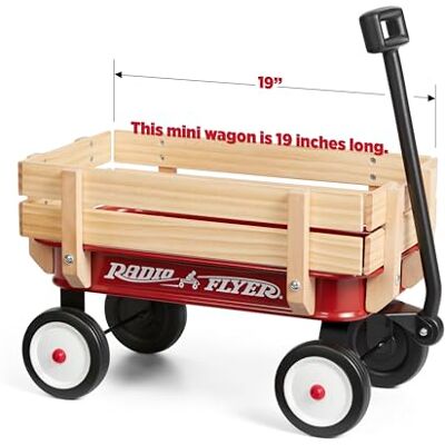 Radio Flyer Mi Primer vagón de Acero y Madera, vagón de Juguete Rojo, para niños de más de 1,5 años Radio Flyer Mi Primer vagón de Acero y Madera, vagón de Juguete Rojo, para niños de más de 1,5 años