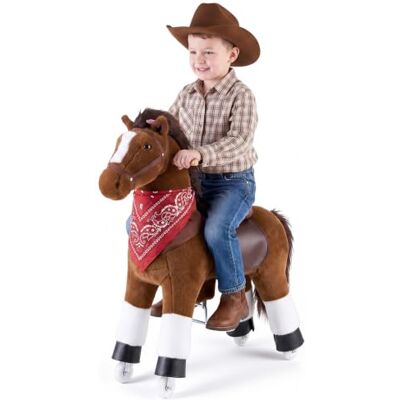 VEVOR Caballo de Juguete para Niños, Pony de Montar con Ruedas y Pedales, Caballito Infantil con Sonido, Estructura de Metal, Uso Interior y Exterior, Carga hasta 80 kg, para Niños Mayores de 6 Años VEVOR Caballo de Juguete para Niños, Pony de Montar con Ruedas y Pedales, Caballito Infantil con Sonido, Estructura de Metal, Uso Interior y Exterior, Carga hasta 80 kg, para Niños Mayores de 6 Años