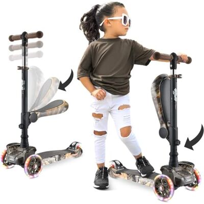 Hurtle Patinete niño 3 Ruedas, Juguetes niños 2 años en adelante, con Asiento abatible, Altura Ajustable, monopatin 2 en 1, Luces Intermitentes, Color Arbol Real Hurtle Patinete niño 3 Ruedas, Juguetes niños 2 años en adelante, con Asiento abatible, Altura Ajustable, monopatin 2 en 1, Luces Intermitentes, Color Arbol Real