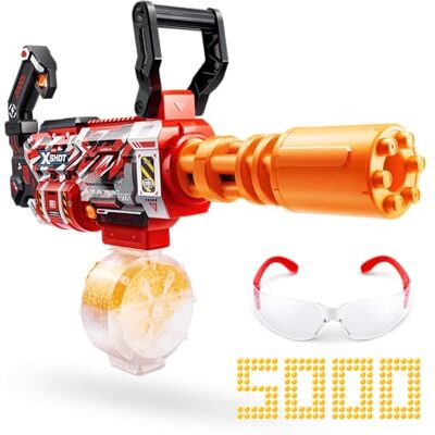 XSHOT ZURU Lanzador motorizado Hyper Gel Gatling con 5.000 perdigones de ZURU, lanzador motorizado para exteriores para niños y niñas, adolescentes y adultos a partir de 14 años XSHOT ZURU Lanzador motorizado Hyper Gel Gatling con 5.000 perdigones de ZURU, lanzador motorizado para exteriores para niños y niñas, adolescentes y adultos a partir de 14 años