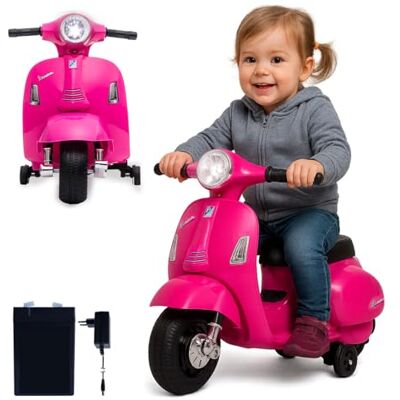 Jamara Ride-on Vespa Mini Li-Power 8.4 Coche eléctrico Vespa para niños a Partir de 18 Meses, Coche eléctrico, conducción eléctrica, Ruedas estabilizadoras, Pedal de Acelerador, Idea de Jamara Ride-on Vespa Mini Li-Power 8.4 Coche eléctrico Vespa para niños a Partir de 18 Meses, Coche eléctrico, conducción eléctrica, Ruedas estabilizadoras, Pedal de Acelerador, Idea de