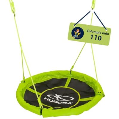 Hudora Columpio Nido 110 Columpio Verde/Naranja para hasta 100kg Columpio Colgante de 110cm de diámetro para Interior y Exterior Hudora Columpio Nido 110 Columpio Verde/Naranja para hasta 100kg Columpio Colgante de 110cm de diámetro para Interior y Exterior