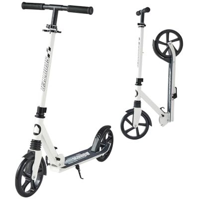 VEVOR Patinete 2 Ruedas, para Niños a Partir de 8 Años, Patinete de Calle Plegable con Manillar Regulable en Altura y Base Antideslizante, Chasis de Acero, hasta 100 kg, Color Negro y Blanco VEVOR Patinete 2 Ruedas, para Niños a Partir de 8 Años, Patinete de Calle Plegable con Manillar Regulable en Altura y Base Antideslizante, Chasis de Acero, hasta 100 kg, Color Negro y Blanco