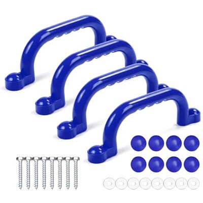 Relaxdays agarres para rocódromo, Pack de 4, 100 kg c/u, para Torre de Juegos y litera, con Ranuras, plástico Azul Relaxdays agarres para rocódromo, Pack de 4, 100 kg c/u, para Torre de Juegos y litera, con Ranuras, plástico Azul