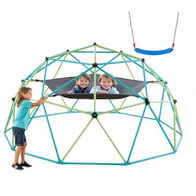VEVOR Cúpula de Escalada 305 cm Juego de Cúpula Geométrica con Columpio y Hamaca Capacidad de Carga de 453 kg para Niños de 3 a 10 Años Juego de Domo de Escalada para Jardín, Parque, Exterior VEVOR Cúpula de Escalada 305 cm Juego de Cúpula Geométrica con Columpio y Hamaca Capacidad de Carga de 453 kg para Niños de 3 a 10 Años Juego de Domo de Escalada para Jardín, Parque, Exterior