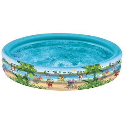 Happy People Summer Friends Piscina de 3 Anillas, tamaño inflado Aprox. 122 x 23 cm, sin Abrir, Aprox. 117 x 30 cm Happy People Summer Friends Piscina de 3 Anillas, tamaño inflado Aprox. 122 x 23 cm, sin Abrir, Aprox. 117 x 30 cm