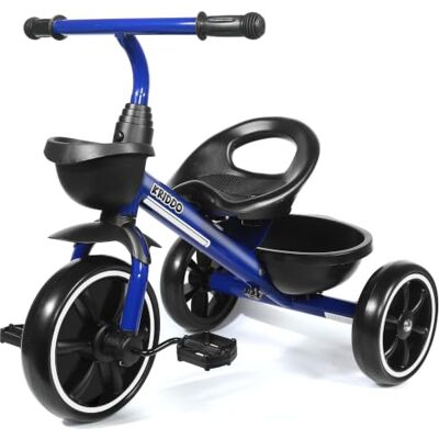 KRIDDO Triciclo Bebé 2 Años, Diseño Estable para Niños de 2-5 Años Triciclo infantil estable, fácil de montar, asiento ergonómico, ruedas silenciosas y cesta, regalo para niños y niñas, Azul KRIDDO Triciclo Bebé 2 Años, Diseño Estable para Niños de 2-5 Años Triciclo infantil estable, fácil de montar, asiento ergonómico, ruedas silenciosas y cesta, regalo para niños y niñas, Azul