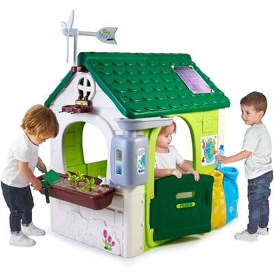 FEBER Recycle House, Casita Infantil para Exteriores, Puerta Abatible, Colores Luminosos y Resistentes a la Luz Solar, Montaje Fácil, A Partir de 3 años, Famosa () FEBER Recycle House, Casita Infantil para Exteriores, Puerta Abatible, Colores Luminosos y Resistentes a la Luz Solar, Montaje Fácil, A Partir de 3 años, Famosa ()