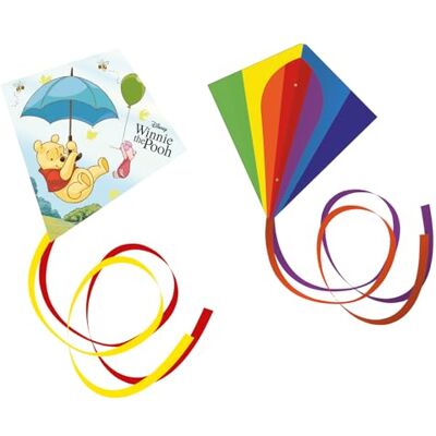 GÜNTHER FLUGSPIELE Cometas monohilo Winnie The Pooh y Classic, Juego de 2, Cometas Infantiles de Robusto poliéster Ripstop, Juguetes de Exterior para niños a Partir de 4 años GÜNTHER FLUGSPIELE Cometas monohilo Winnie The Pooh y Classic, Juego de 2, Cometas Infantiles de Robusto poliéster Ripstop, Juguetes de Exterior para niños a Partir de 4 años