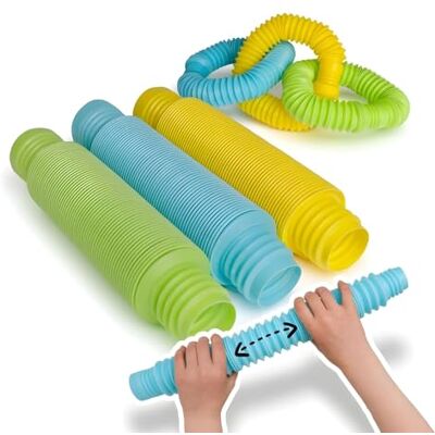 alldoro Tubos Flexi de plástico, 4,5 cm de diámetro, 3 Piezas de Colores, Tubos con Longitud Extensible 21-67cm alldoro Tubos Flexi de plástico, 4,5 cm de diámetro, 3 Piezas de Colores, Tubos con Longitud Extensible 21-67cm