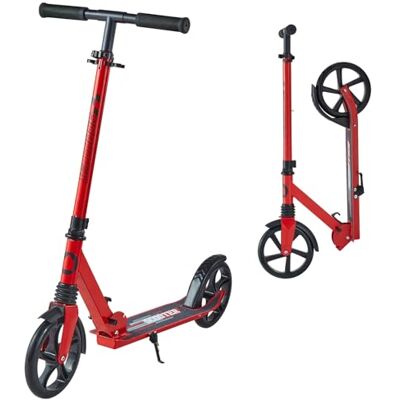 VEVOR Patinete 2 Ruedas, para Niños a Partir de 8 Años, con Manillar Regulable en Altura y Base Antideslizante, Patinete Plegable hasta 100 kg, Negro y Rojo, Armazón de Acero, 900 x 380 x 1000 mm VEVOR Patinete 2 Ruedas, para Niños a Partir de 8 Años, con Manillar Regulable en Altura y Base Antideslizante, Patinete Plegable hasta 100 kg, Negro y Rojo, Armazón de Acero, 900 x 380 x 1000 mm