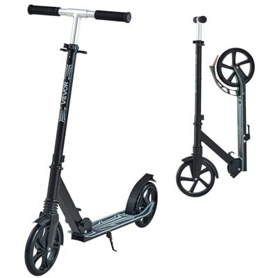 VEVOR Patinete 2 Ruedas, para Niños a Partir de 8 Años, Patinete de Calle con Manillar Regulable en Altura, Base Antideslizante y Chasis Plegable, hasta 100 kg, Color Negro, 900 x 380 x 1000 mm VEVOR Patinete 2 Ruedas, para Niños a Partir de 8 Años, Patinete de Calle con Manillar Regulable en Altura, Base Antideslizante y Chasis Plegable, hasta 100 kg, Color Negro, 900 x 380 x 1000 mm