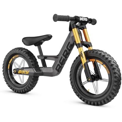 BERG Bicicleta sin Pedales Biky 2,5-5 años, 12 pulgadas, con freno de mano, cuadro ligero de magnesio, ruedas hinchables BERG Bicicleta sin Pedales Biky 2,5-5 años, 12 pulgadas, con freno de mano, cuadro ligero de magnesio, ruedas hinchables