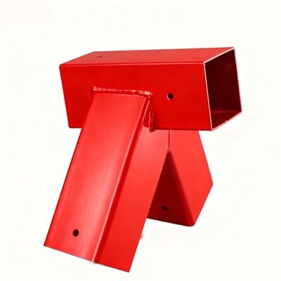 Relaxdays Conector para Columpio en A, ángulo 100°, Acero Lacado, para Madera 90x90 mm, Rojo, 19x27x19 cm Relaxdays Conector para Columpio en A, ángulo 100°, Acero Lacado, para Madera 90x90 mm, Rojo, 19x27x19 cm