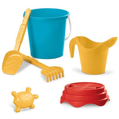 Mondo Toys Bucket Set + Water Can Unicolor Juego de Cubo de Arena ø17 cm con Jarra de Agua Juego de Playa (6 Piezas) para niños a Partir de 3 años Mondo Toys Bucket Set + Water Can Unicolor Juego de Cubo de Arena ø17 cm con Jarra de Agua Juego de Playa (6 Piezas) para niños a Partir de 3 años