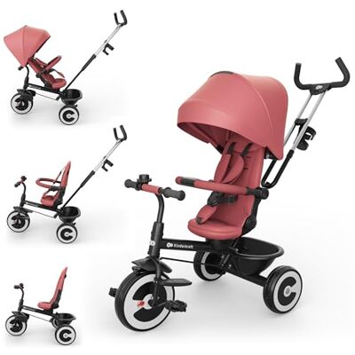 Kinderkraft Aston 2 Pro Triciclo Evolutivo, Bicicleta Sin Pedales, Bicicleta Bebe, para Niños, Cinturón, con Accesorios, Portavasos, Cesta, 9 Meses a 25 kg, Rosa Kinderkraft Aston 2 Pro Triciclo Evolutivo, Bicicleta Sin Pedales, Bicicleta Bebe, para Niños, Cinturón, con Accesorios, Portavasos, Cesta, 9 Meses a 25 kg, Rosa