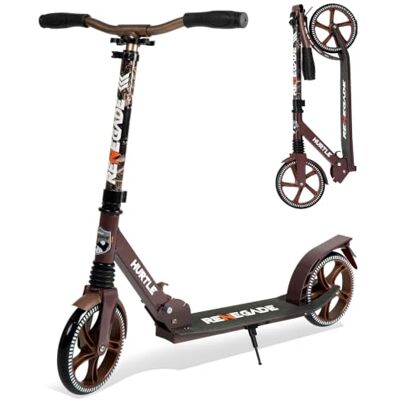 Hurtle Renegade Kick Scooters for Kids Teenagers Adults- 2 Wheel Kids Scooter with Adjustable T-Bar Handlebar Alloy Anti-Slip Deck Portable Folding Scooters for Kids with Carrying Strap Hurtle Renegade Kick Scooters for Kids Teenagers Adults- 2 Wheel Kids Scooter with Adjustable T-Bar Handlebar Alloy Anti-Slip Deck Portable Folding Scooters for Kids with Carrying Strap