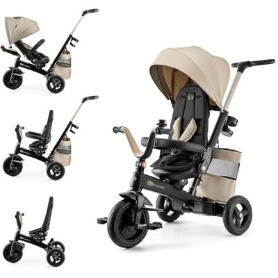 Kinderkraft EASYTWIST Triciclo Infantil, con Accesorios, Ventana de Techo, Cinturones de Seguridad, rotación de 360 Grados, Rueda Libre, Barra de Empuje, a Partir de 9 Meses hasta 5 años, Beige Kinderkraft EASYTWIST Triciclo Infantil, con Accesorios, Ventana de Techo, Cinturones de Seguridad, rotación de 360 Grados, Rueda Libre, Barra de Empuje, a Partir de 9 Meses hasta 5 años, Beige