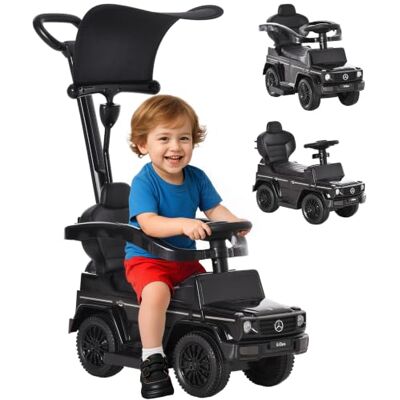 HOMCOM Correpasillos para Niños con Licencia Mercedes G350 Coche Correpasillos para Niños de 1-3 Años con Bocina Capota Extraíble y Barandilla Carga 25 kg 85,5x40,5x95 cm Negro HOMCOM Correpasillos para Niños con Licencia Mercedes G350 Coche Correpasillos para Niños de 1-3 Años con Bocina Capota Extraíble y Barandilla Carga 25 kg 85,5x40,5x95 cm Negro