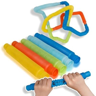 alldoro Tubos Flexi de plástico, 3 cm de diámetro, 5 Piezas de Colores, Tubos con Longitud Extensible 21-73cm alldoro Tubos Flexi de plástico, 3 cm de diámetro, 5 Piezas de Colores, Tubos con Longitud Extensible 21-73cm