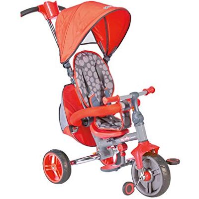 Mondo Toys Triciclo evolutivo Convertible y Plegable, Strolly Compact Rojo Deslizamiento Urbano Paseo Niño 10 Meses y más Mondo Toys Triciclo evolutivo Convertible y Plegable, Strolly Compact Rojo Deslizamiento Urbano Paseo Niño 10 Meses y más