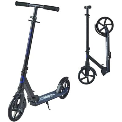 VEVOR Patinete 2 Ruedas, para Niños a Partir de 8 Años, Patinete de Calle Plegable con Manillar Regulable en Altura y Base Antideslizante, hasta 100 kg, Color Negro + Morado, Armazón de Acero VEVOR Patinete 2 Ruedas, para Niños a Partir de 8 Años, Patinete de Calle Plegable con Manillar Regulable en Altura y Base Antideslizante, hasta 100 kg, Color Negro + Morado, Armazón de Acero