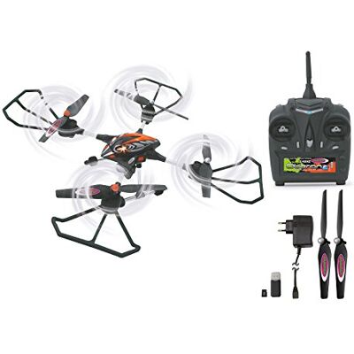Jamara Oberon Altitude Drone HD Brújula Turbo Negro/Rojo 2,4 GHz multijugador, Cámara HD con SD 4 GB, 40 Km/h Jamara Oberon Altitude Drone HD Brújula Turbo Negro/Rojo 2,4 GHz multijugador, Cámara HD con SD 4 GB, 40 Km/h