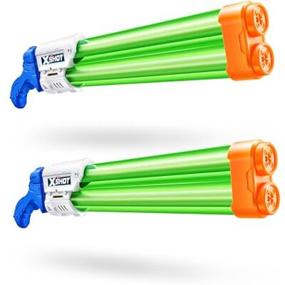 XSHOT Large Dual Stream Water Blaster by ZURU Dual Play Water Toy, Dual Stream Blaster, Big Water Toy for Children, Teen and Adults (2 Blasters) XSHOT Large Dual Stream Water Blaster by ZURU Dual Play Water Toy, Dual Stream Blaster, Big Water Toy for Children, Teen and Adults (2 Blasters)