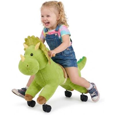 VEVOR Dinosaurio de Juguete Correpasillos para Niños, Juguete de Montar sin Pedales con Sonido, Ruedas Giratorias, Asiento Acolchado y Estructura de Metal, Uso Interior y Exterior, Carga hasta 40 kg VEVOR Dinosaurio de Juguete Correpasillos para Niños, Juguete de Montar sin Pedales con Sonido, Ruedas Giratorias, Asiento Acolchado y Estructura de Metal, Uso Interior y Exterior, Carga hasta 40 kg