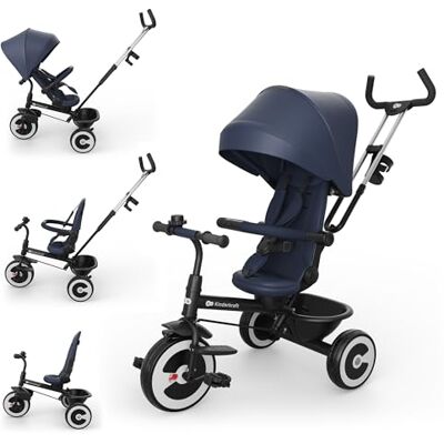 Kinderkraft Aston 2 Pro Triciclo Evolutivo, Bicicleta Sin Pedales, Bicicleta Bebe, para Niños, Cinturón, con Accesorios, Portavasos, Cesta, 9 Meses a 25 kg, Azul Kinderkraft Aston 2 Pro Triciclo Evolutivo, Bicicleta Sin Pedales, Bicicleta Bebe, para Niños, Cinturón, con Accesorios, Portavasos, Cesta, 9 Meses a 25 kg, Azul