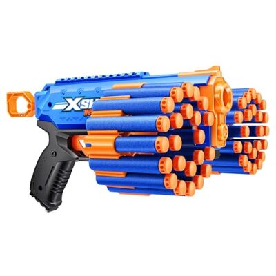XSHOT X-Shot Insanity Manic Pistola de dardos (alcance de hasta 30 m, 24 dardos Air Pocket y 2 soportes para dardos, modular ampliable, acción al aire libre a partir de 8 años) XSHOT X-Shot Insanity Manic Pistola de dardos (alcance de hasta 30 m, 24 dardos Air Pocket y 2 soportes para dardos, modular ampliable, acción al aire libre a partir de 8 años)