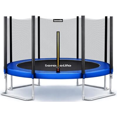 SereneLife Trampolin Exterior, Cama Elastica Infantil, con Red de Seguridad, Estable, Revestimiento Antioxidante SereneLife Trampolin Exterior, Cama Elastica Infantil, con Red de Seguridad, Estable, Revestimiento Antioxidante