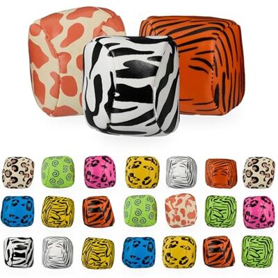 Relaxdays Pelotas de Malabares, Set 24, 50 mm, Estampado Animal, Principiantes y Expertos, Bolas Malabarismo, Multicolor Relaxdays Pelotas de Malabares, Set 24, 50 mm, Estampado Animal, Principiantes y Expertos, Bolas Malabarismo, Multicolor