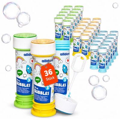 alldoro 60635 Bubble Fun Soap Bubbles Juego de 36 Piezas, Cada Lata de 55ml de Espuma de jabón para niños a Partir de 36 Meses y Adultos alldoro 60635 Bubble Fun Soap Bubbles Juego de 36 Piezas, Cada Lata de 55ml de Espuma de jabón para niños a Partir de 36 Meses y Adultos