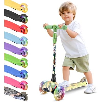 Hurtle Patinete para niños con Ruedas LED, Manillar Ajustable (25 – 28,55 Pulgadas), Bandeja Antideslizante, Micro Ligero para diversión Interior y Exterior Hurtle Patinete para niños con Ruedas LED, Manillar Ajustable (25 – 28,55 Pulgadas), Bandeja Antideslizante, Micro Ligero para diversión Interior y Exterior