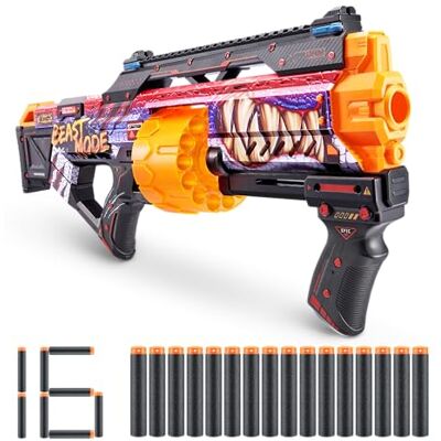 XSHOT Skins Last Stand, Beast out, Foam Dart Blaster (16 Darts) Air Pocket Dart Technology, Major Brand Compatible, Toy Foam Dart Blaster for Kids, Teens, Adults, Frustration Free Packaging XSHOT Skins Last Stand, Beast out, Foam Dart Blaster (16 Darts) Air Pocket Dart Technology, Major Brand Compatible, Toy Foam Dart Blaster for Kids, Teens, Adults, Frustration Free Packaging
