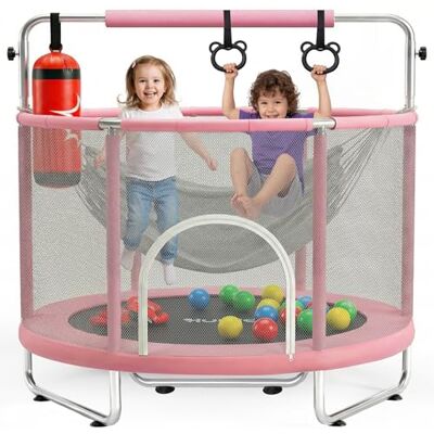 Hurtle Cama Elástica para Niños con Red de Seguridad Hurtle Cama Elástica para Niños con Red de Seguridad