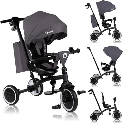lionelo Tris Plus Bicicleta de Paseo Triciclo Multifunción de 9 Meses a 25 kg, Carrito Bebé, Ruedas Grandes PU Asiento Giratorio 360° Respaldo Ajustable Montaje sin Herramientas lionelo Tris Plus Bicicleta de Paseo Triciclo Multifunción de 9 Meses a 25 kg, Carrito Bebé, Ruedas Grandes PU Asiento Giratorio 360° Respaldo Ajustable Montaje sin Herramientas