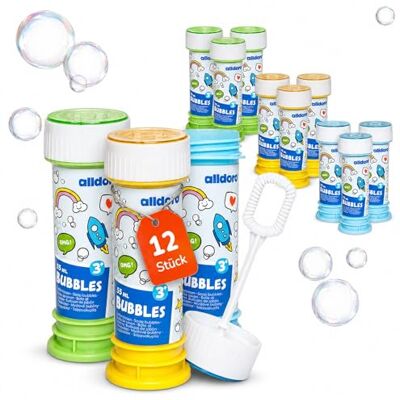 alldoro Bubble Fun Juego de 12 pompas de jabón, Cada Lata de 55 ml de Espuma de jabón, para niños a Partir de 36 Meses y Adultos alldoro Bubble Fun Juego de 12 pompas de jabón, Cada Lata de 55 ml de Espuma de jabón, para niños a Partir de 36 Meses y Adultos