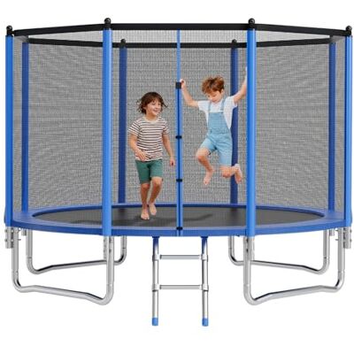 VEVOR Trampolín de Exterior 366 x 256 cm, Cama Elástica Infantil con Red de Protección, Capacidad Máxima de 181 kg, Trampolín al Aire Libre con Postes Rectos, Regalo de Cumpleaños para Niños VEVOR Trampolín de Exterior 366 x 256 cm, Cama Elástica Infantil con Red de Protección, Capacidad Máxima de 181 kg, Trampolín al Aire Libre con Postes Rectos, Regalo de Cumpleaños para Niños