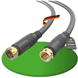 conecto antena cable SAT cable coaxial cable satélite TV 10,00m doble blindado F-r, para HDTV, receptor, satélite, internet, DAB, radio, negro conecto antena cable SAT cable coaxial cable satélite TV 10,00m doble blindado F-r, para HDTV, receptor, satélite, internet, DAB, radio, negro