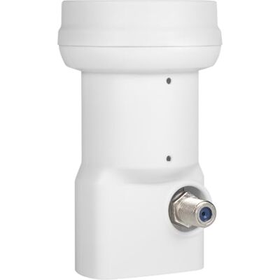 Megasat High Gain Single LNB – para 1 Receptor, Alta Ganancia – Blanco Ideal para satélites con recepción difícil, amplificación de señal de 70 dB Megasat High Gain Single LNB – para 1 Receptor, Alta Ganancia – Blanco Ideal para satélites con recepción difícil, amplificación de señal de 70 dB