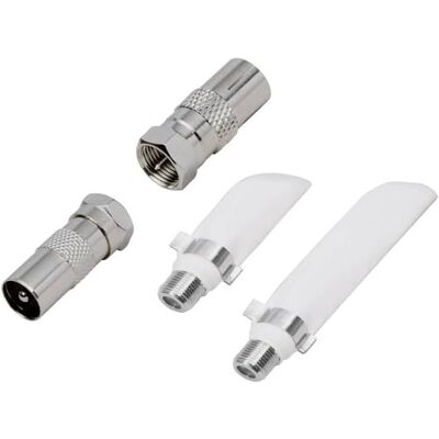 BKL Electronic 0403524 Juego de 2 pasamuros de ventana - Conectores coaxiales BKL Electronic 0403524 Juego de 2 pasamuros de ventana - Conectores coaxiales