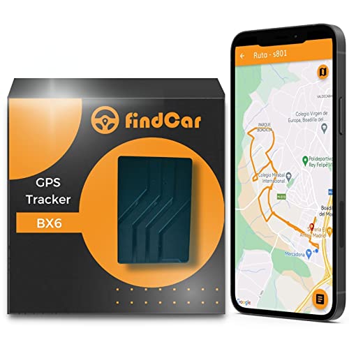 findCar BX1 - Localizador GPS para Coches, Camiones, Motos y más. Localización en Vivo a Batería. Imán. Alarmas: Exceso Velocidad, Antirrobo y Geovalla.