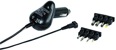 Vivanco CPA 10 einsetzbares Fuente de alimentación de Coche para Dispositivos electrónicos (1,5 – 12 V, 1200 mA) Negro