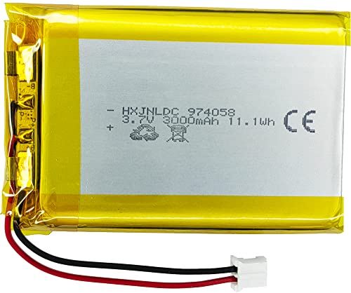 HXJNLDC DC 3,7v 3000mah 974058 baterías Recargables de polímero de Litio para DIY 3.7-5v Electronic Products, Mobile Storage Power LED，GPS